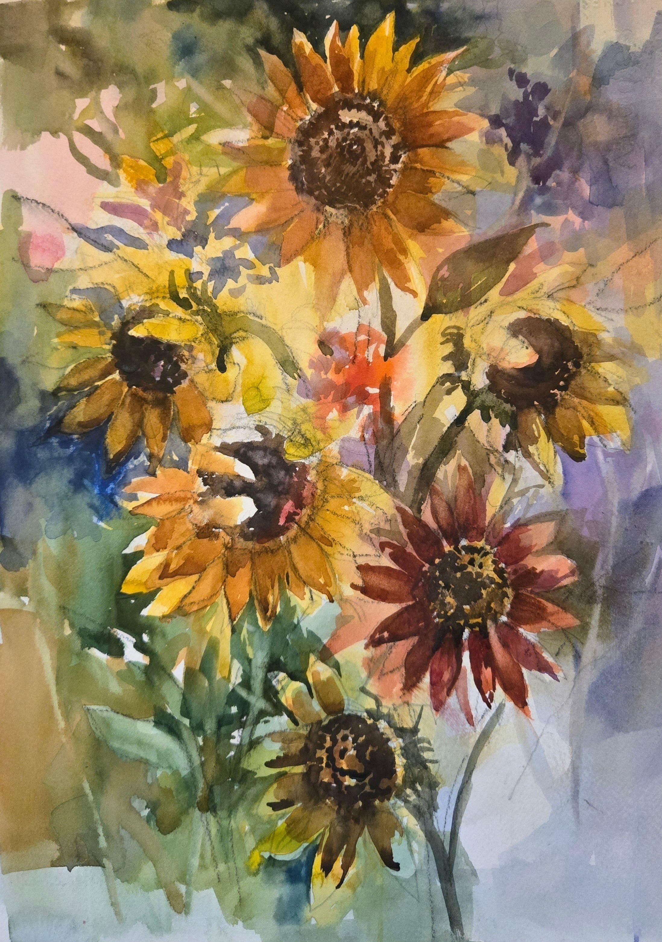 Sunflower painting