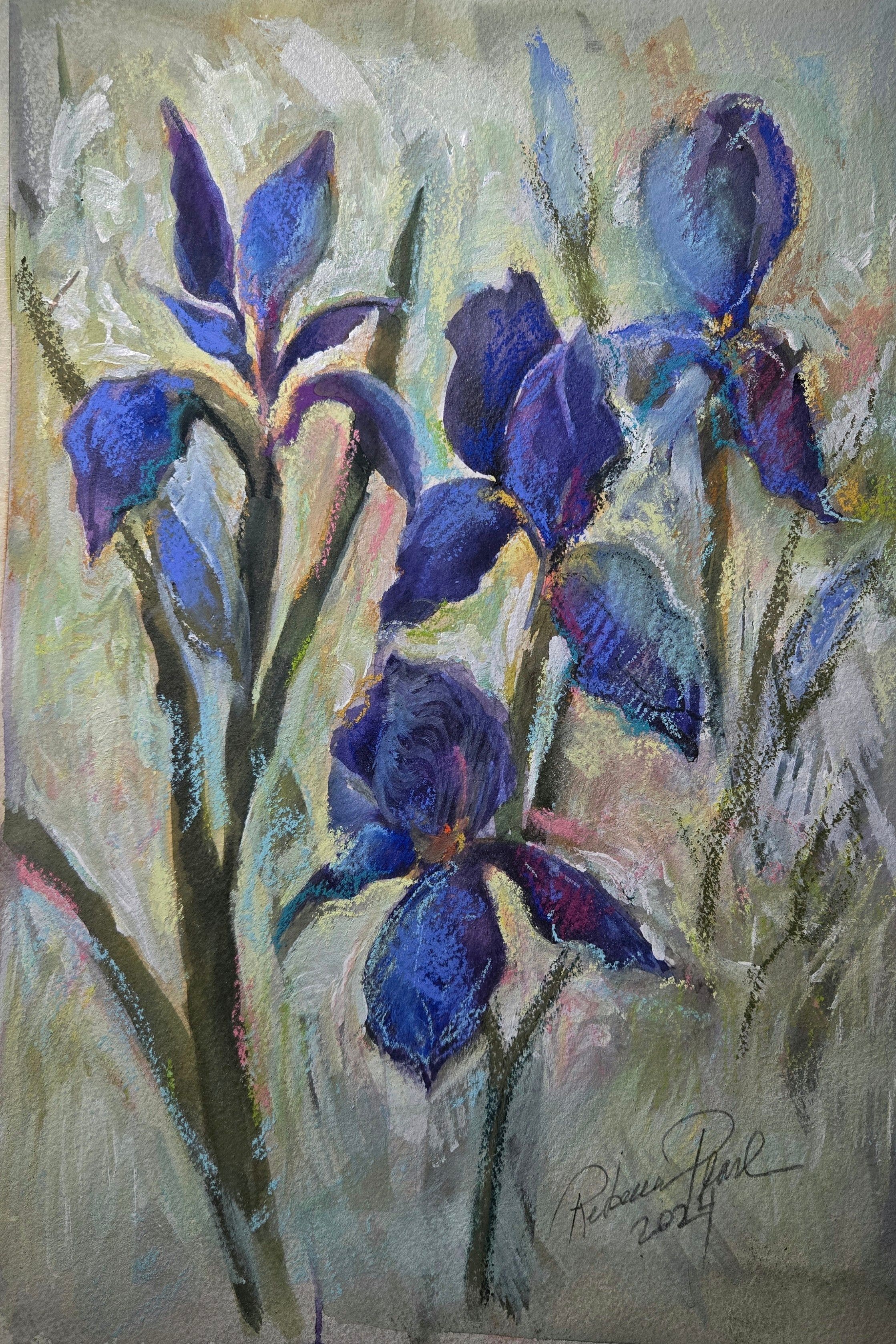 Purple flower painting