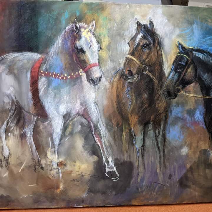 Image of a three horse painting